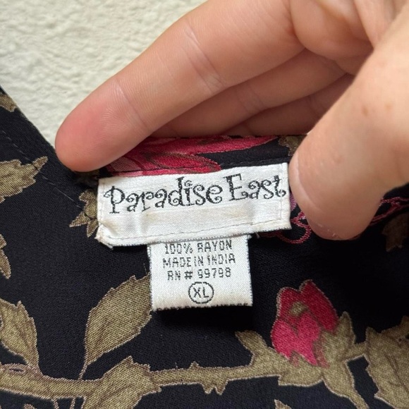 Paradise East Vintage 90s beaded rose dress with sequins - Picture 7 of 7